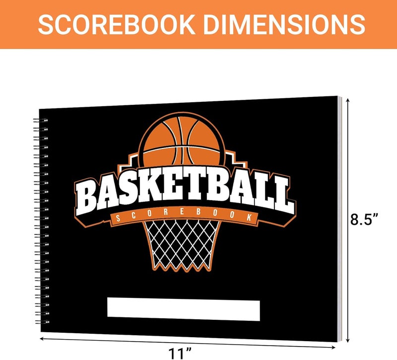 suituts Basketball Scorebook 40 Games Score Book Side by Side Basketball Stat Tracking Book for High School, Middle School or League Use - Image 2